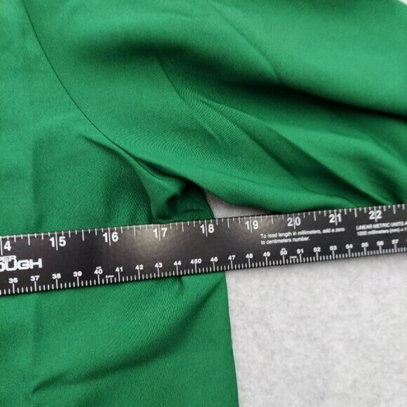 J Crew Green Puff Sleeve Keyhole Neckline Crepe Top Blouse BL711 Women Size  XSP - Picture 15 of 15